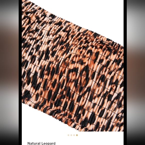 VS Swim Santa Teresa Smocked Bandeau Top & Matching Side Tie Classic Bottoms - Picture 4 of 8